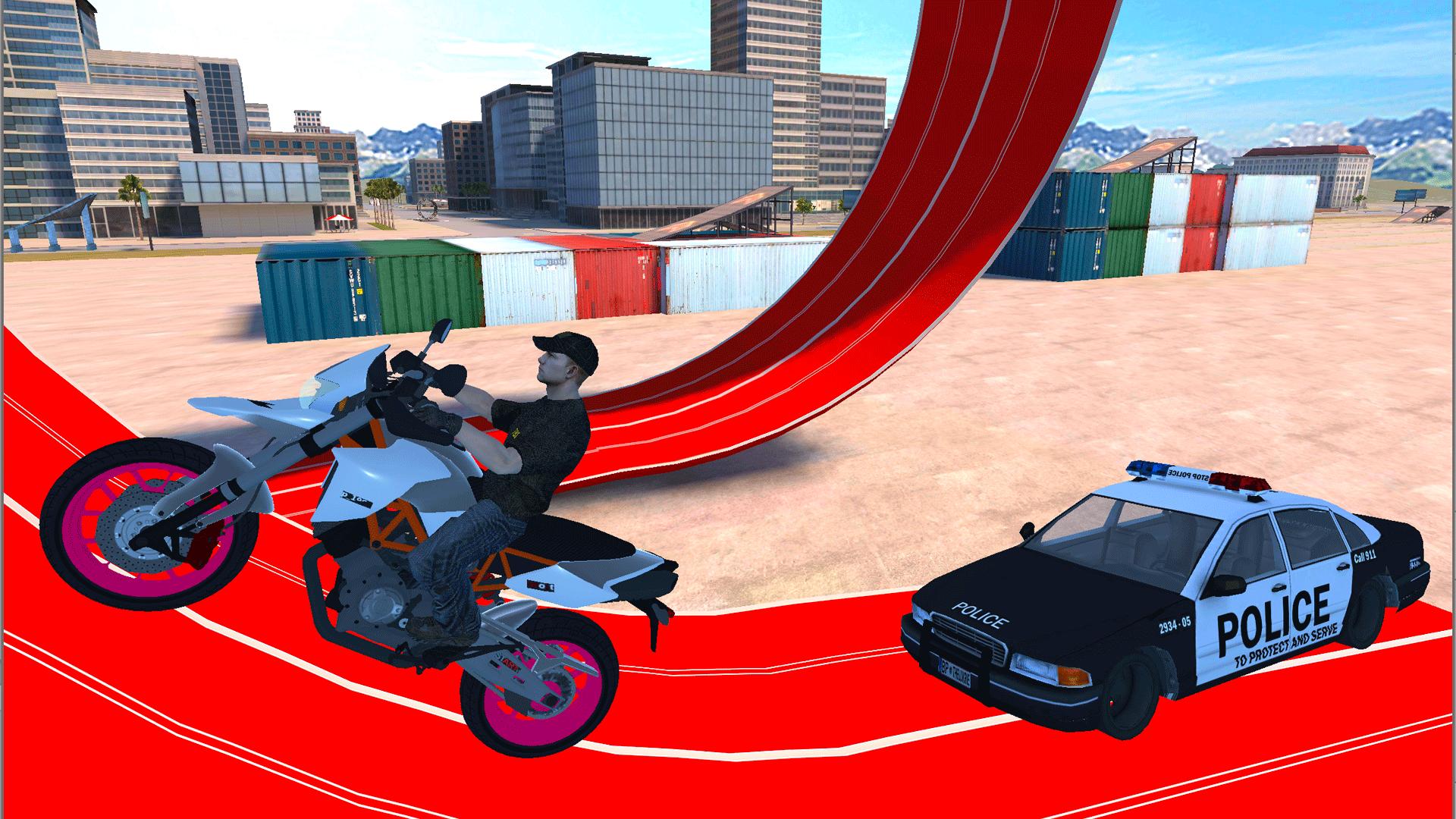 Motorcycle Stunt Ramps: Futuristic Teleport(诡异车道未来传送官方版) 3安卓版