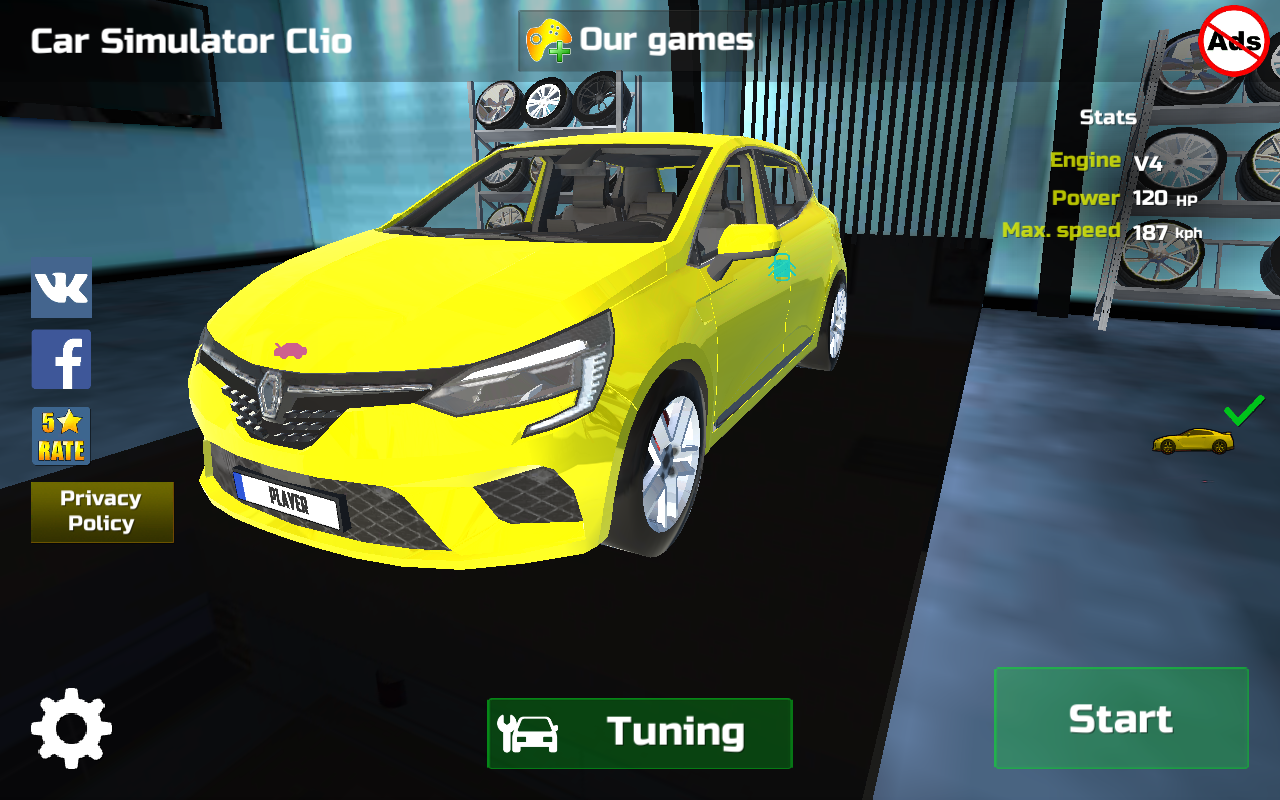 Car Simulator Clio(Clio汽车模拟器免广告版) 1.2安卓版