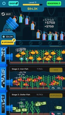 闲置水族馆汉化破解版无限金币 1.7.9安卓版