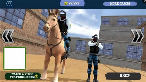 Mounted Police Horse 3D(骑马警察无限金币版) 1.2安卓版