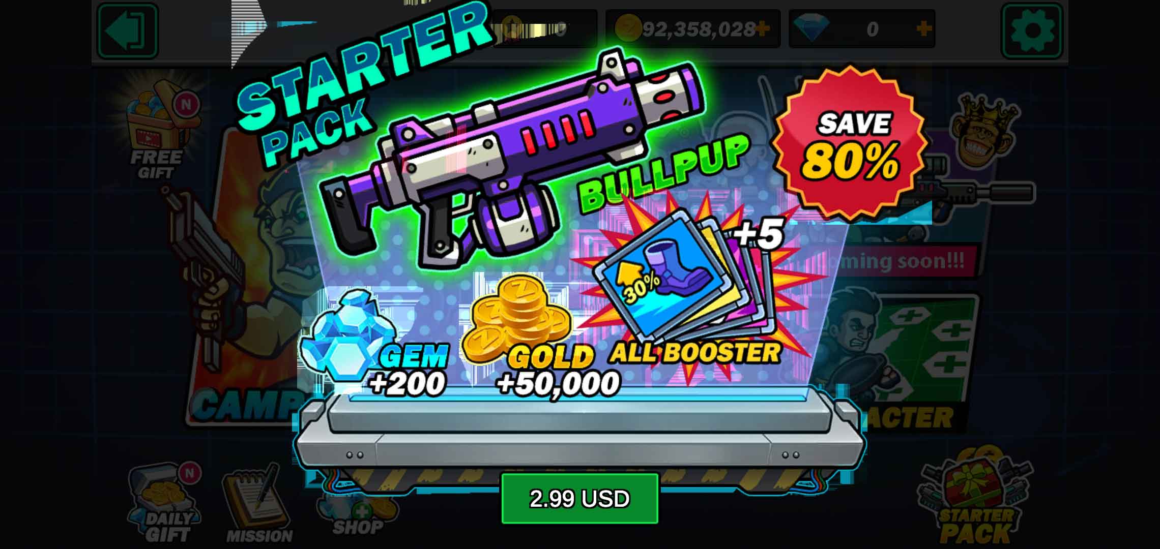 Metal Shooter Slug(金属子弹头大量货币版) 1.1安卓版