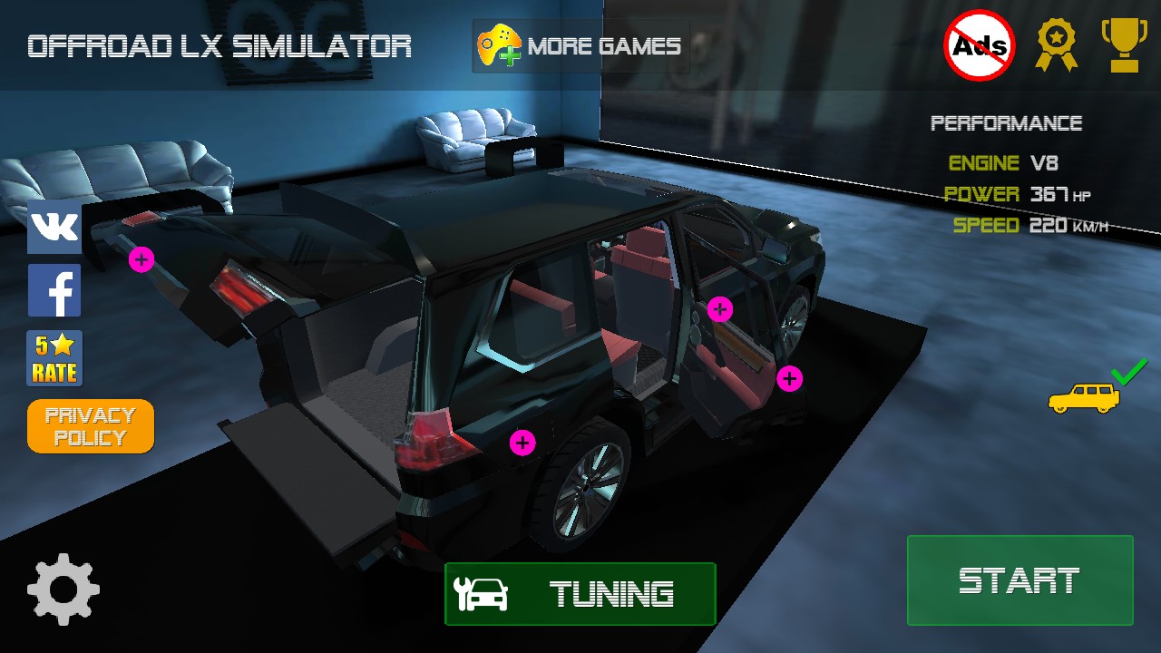 Offroad LX Simulator(豪华越野模拟器道具解锁版) 1.46安卓版