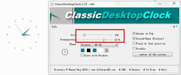 ClassicDesktopClock v2.71免费版
