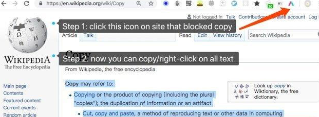 Simple Allow Copy for Chrome
