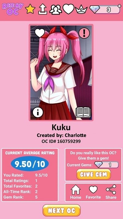 Rate My OC(为我的OC评分官方版) 1.0.5安卓版