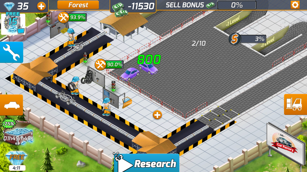 Idle Car Factory(放置汽车工厂无限货币版) 12.7安卓版
