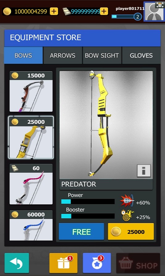 Archery Bow(射箭的弓无限金币版) 1.2.6安卓版