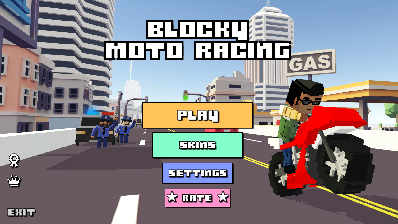 Blocky Moto Racing(摩托骑行免内购版) 1.22安卓版