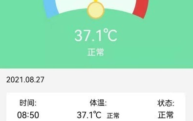 体温体重记录表界面示意图