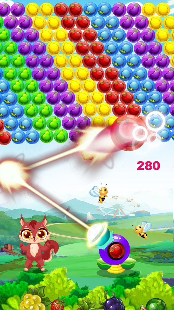 水果泡泡龙射击app