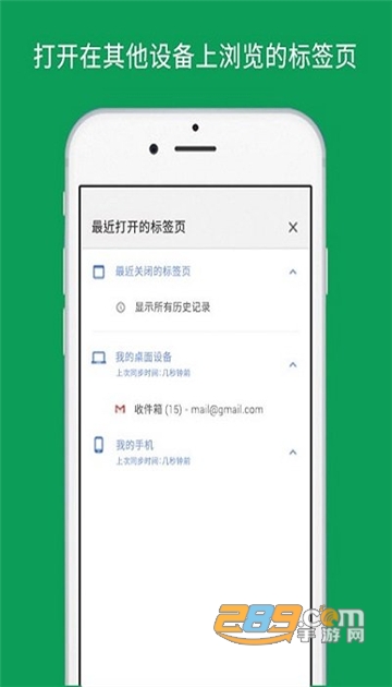 Chrome谷歌浏览器功能界面