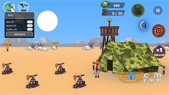 斯蒂克曼世界大战无敌版作弊菜单版(Stickman World War)v1.23最新版