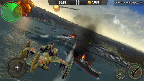 Airplane Shooting War:Attack(皇牌突袭武装直升机)v1.1.2 安卓版